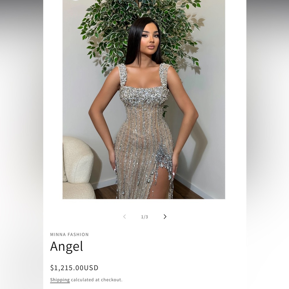 Minna Fashion Sparkling Silver Evening Gown